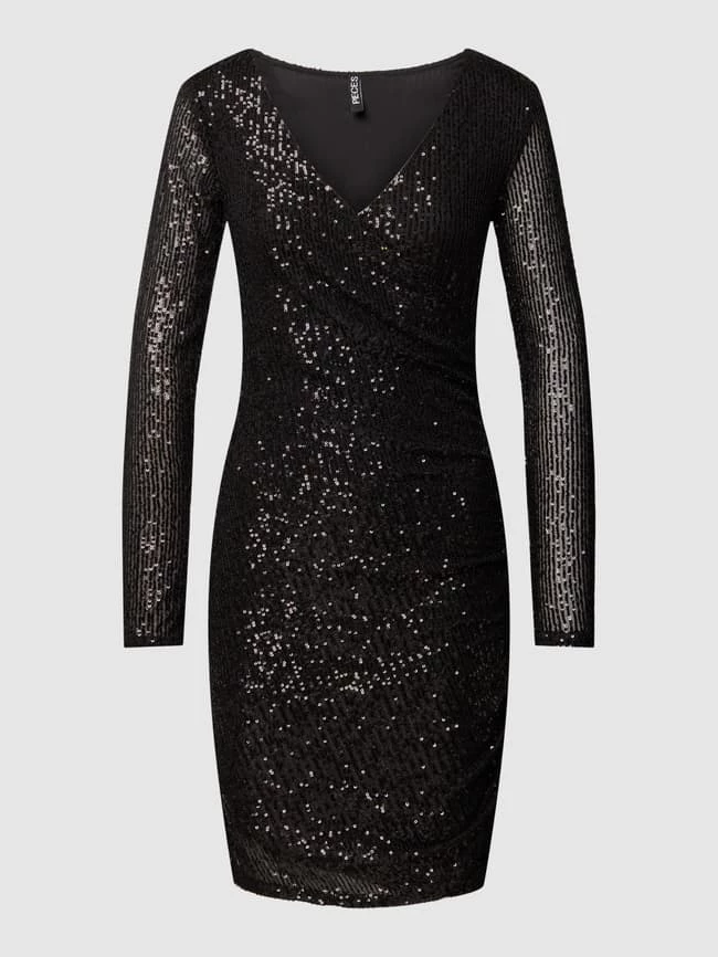 Pieces Cocktailkleid Mit Paillettenbesatz - Schwarz 3 Pieces Cocktailkleid Mit Paillettenbesatz - Schwarz