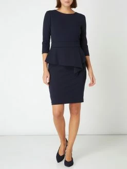 Paradi Etuikleid Mit Volantbesatz - Dunkelblau