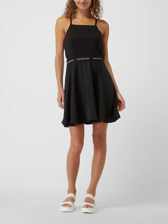 Calvin Klein Jeans Kleid Mit Modal-Anteil - Schwarz 3 Calvin Klein Jeans Kleid Mit Modal-Anteil - Schwarz