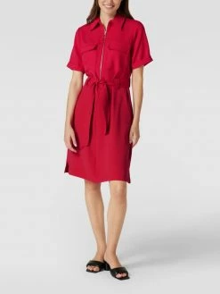 MOS MOSH Knielanges Kleid Mit Taillengürtel - Pink