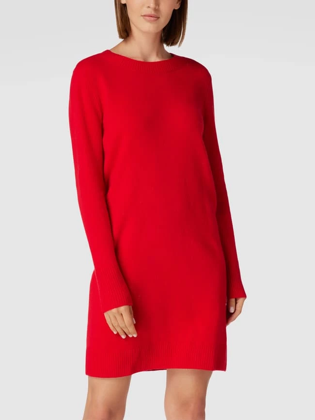 Christian Berg Woman Knielanges Strickkleid Mit Geripptem Rundhalsausschnitt - Rot 6 Christian Berg Woman Knielanges Strickkleid Mit Geripptem Rundhalsausschnitt - Rot – Bild 4