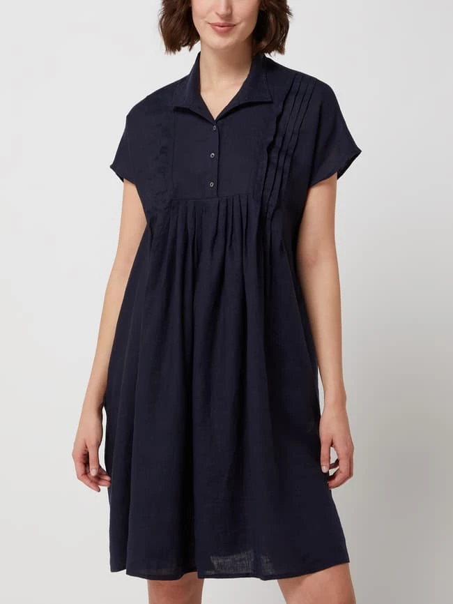 Tonno & Panna Kleid Aus Leinen Modell 'Sarabi' - Marineblau 6 Tonno & Panna Kleid Aus Leinen Modell 'Sarabi' - Marineblau – Bild 4