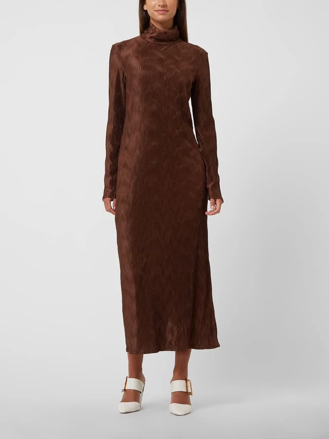 Another Label Kleid Aus Satin Modell 'Alaiya' - Mittelbraun 3 Another Label Kleid Aus Satin Modell 'Alaiya' - Mittelbraun