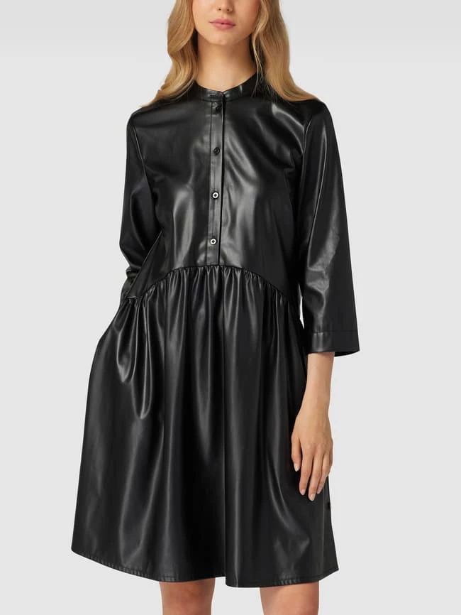 ROBE LÉGÈRE Knielanges Kleid In Leder-Optik - Schwarz 6 ROBE LÉGÈRE Knielanges Kleid In Leder-Optik - Schwarz – Bild 4