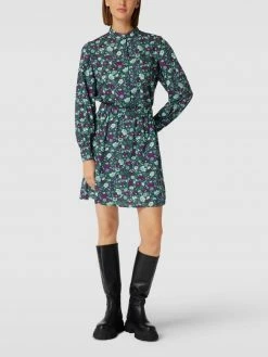 Marc O'Polo Knielanges Kleid Mit Allover-Muster - Dunkelgrün