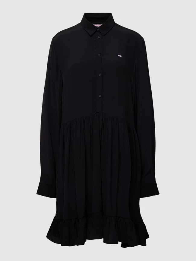 Tommy Jeans Knielanges Kleid Mit Label-Stitching Modell 'TIERED' - Schwarz 4 Tommy Jeans Knielanges Kleid Mit Label-Stitching Modell 'TIERED' - Schwarz – Bild 2