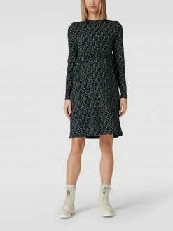 Mamalicious Umstands-Kleid Mit Floralem Muster - Schwarz