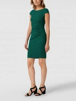 Paradi Cocktailkleid Mit Angeschnittenen Ärmeln Und Raffungen - Smaragdgrün