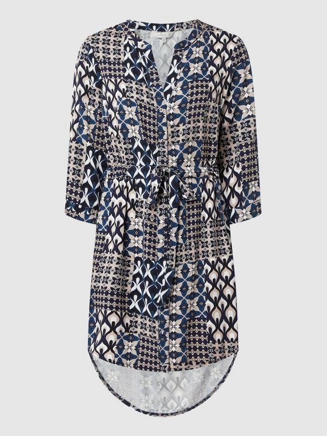 Apricot Blusenkleid Aus Viskose - Marineblau 4 Apricot Blusenkleid Aus Viskose - Marineblau – Bild 2