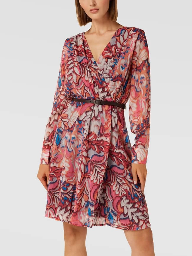 Jake*s Collection Knielanges Kleid Mit Gürtel - Rosé 6 Jake*s Collection Knielanges Kleid Mit Gürtel - Rosé – Bild 4