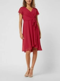 Christian Berg Cocktail Cocktailkleid Aus Chiffon - Rot