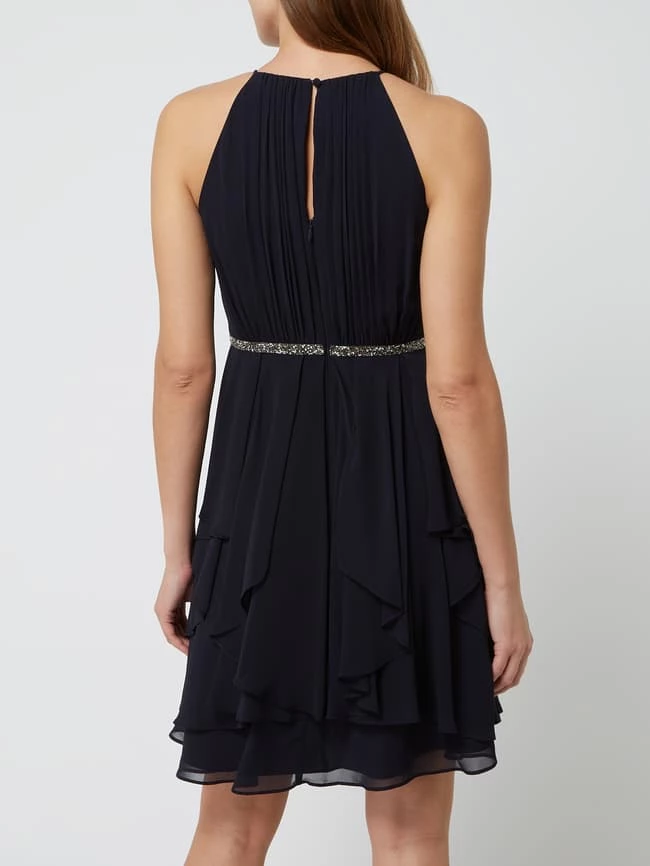 Jake*s Cocktail Cocktailkleid Mit Volants - Marineblau Meliert 7 Jake*s Cocktail Cocktailkleid Mit Volants - Marineblau Meliert – Bild 5