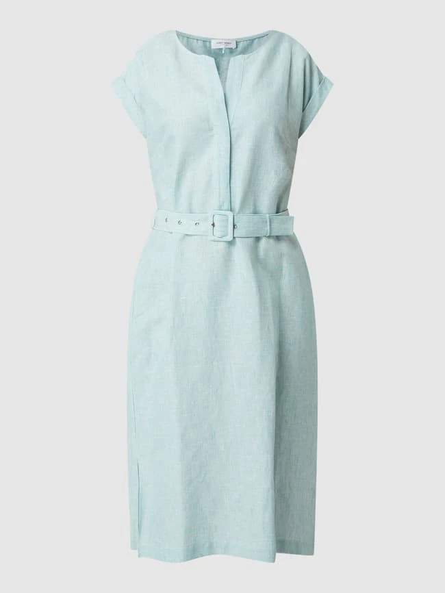 Gerry Weber Leinenkleid Mit Taillengürtel - Mint 4 Gerry Weber Leinenkleid Mit Taillengürtel - Mint – Bild 2