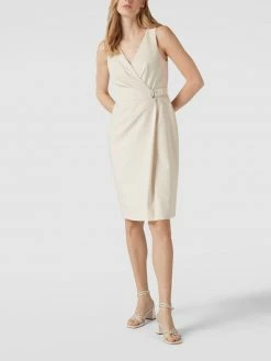 Lauren Ralph Lauren Knielanges Cocktailkleid Mit V-Ausschnitt - Ecru