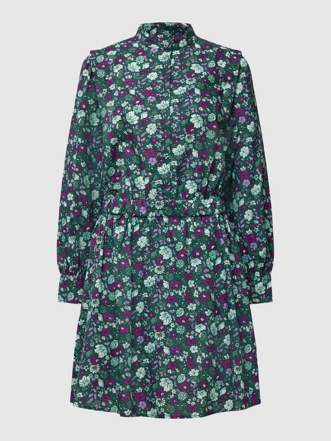 Marc O'Polo Knielanges Kleid Mit Allover-Muster - Dunkelgrün 4 Marc O'Polo Knielanges Kleid Mit Allover-Muster - Dunkelgrün – Bild 2