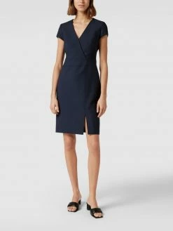 HUGO Etuikleid In Wickel-Optik Modell 'Kestini' - Marineblau