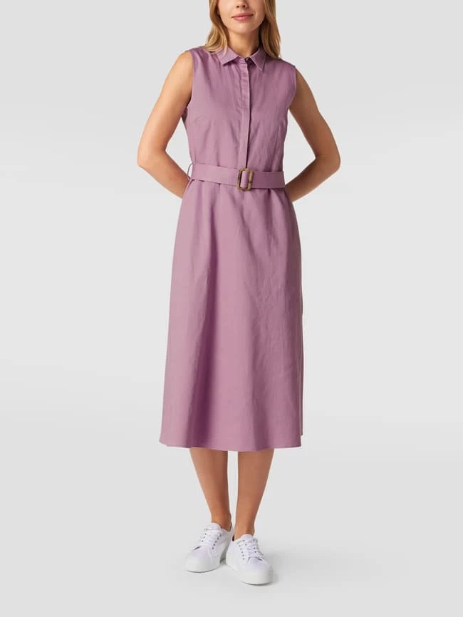 Jake*s Collection Midikleid Mit Taillengürtel - Lila 6 Jake*s Collection Midikleid Mit Taillengürtel - Lila – Bild 4