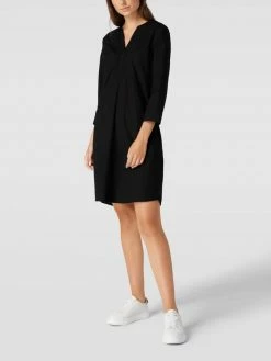 Montego Knielanges Kleid Mit Stickereien - Schwarz