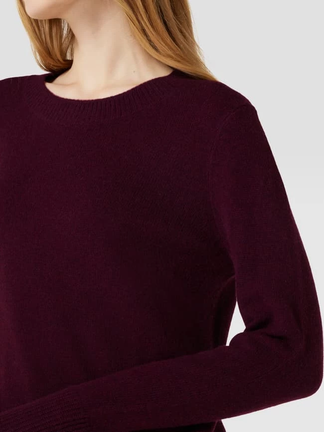 Christian Berg Woman Knielanges Strickkleid Mit Geripptem Rundhalsausschnitt - Bordeaux Rot 5 Christian Berg Woman Knielanges Strickkleid Mit Geripptem Rundhalsausschnitt - Bordeaux Rot – Bild 3