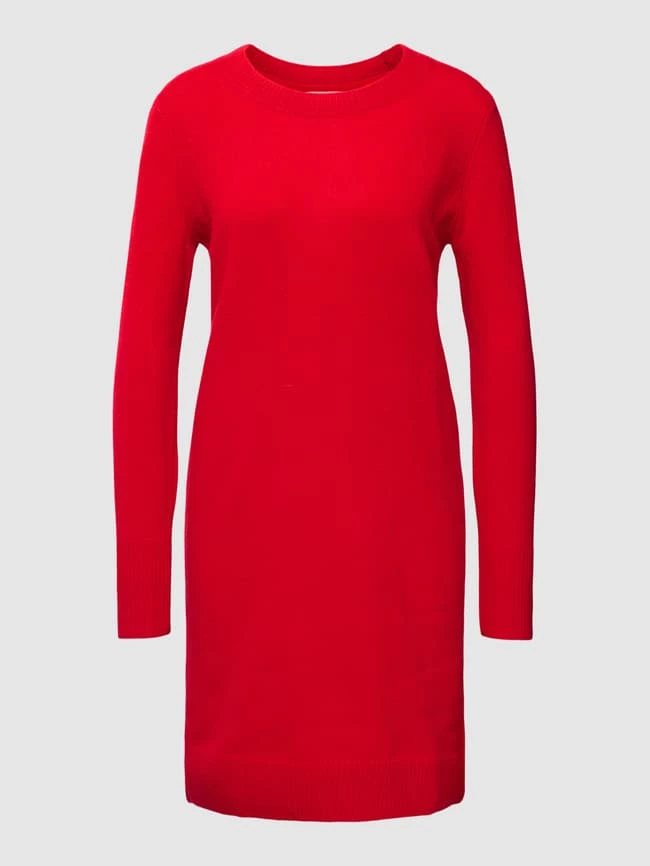 Christian Berg Woman Knielanges Strickkleid Mit Geripptem Rundhalsausschnitt - Rot 4 Christian Berg Woman Knielanges Strickkleid Mit Geripptem Rundhalsausschnitt - Rot – Bild 2